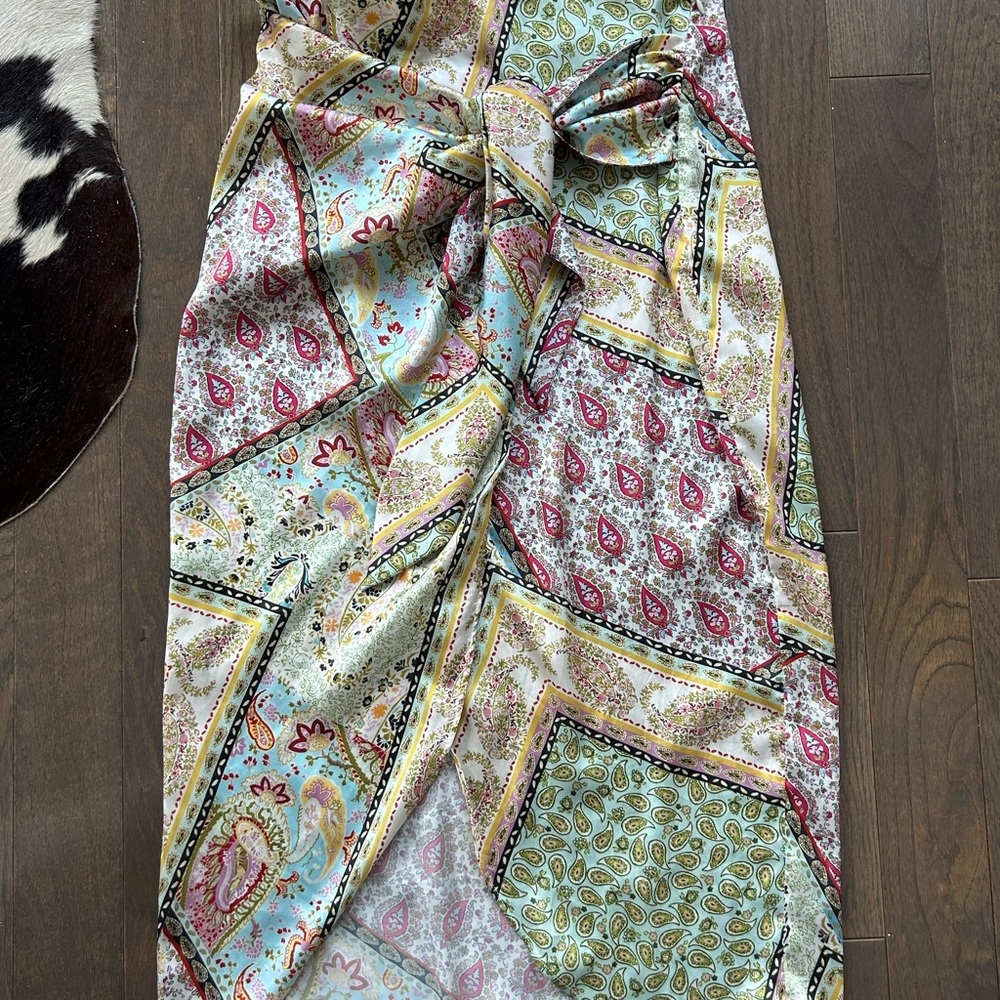 Zara paisley wrap skirt